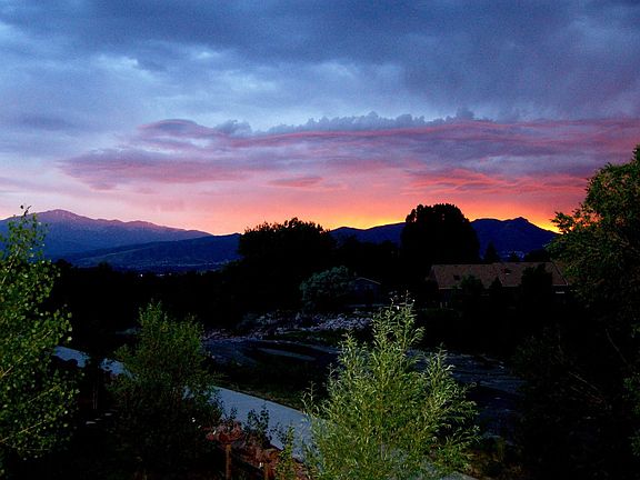 View of Pikes Peak from Deck