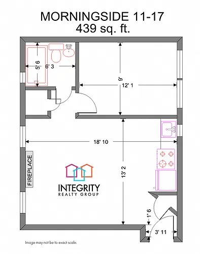 Floor plan Morningside 1 Bedroom 1 Bath