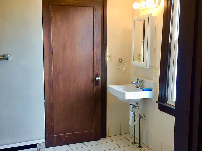 Additional floor heater in bathroom.