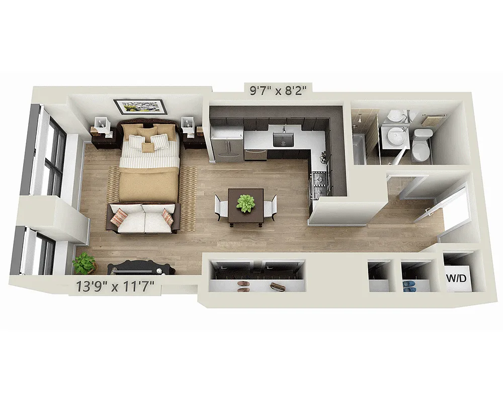 Floor plan Studio E1P