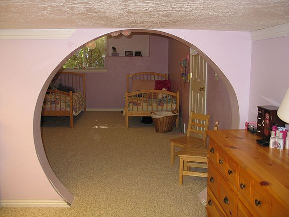 looking into the bedroom from the playroom