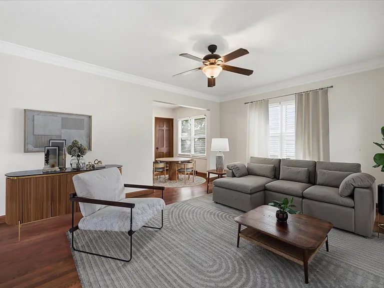 Virtual staging of living room