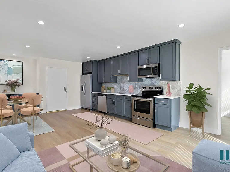Open-Concept Kitchen, Dining, and Living Room Space