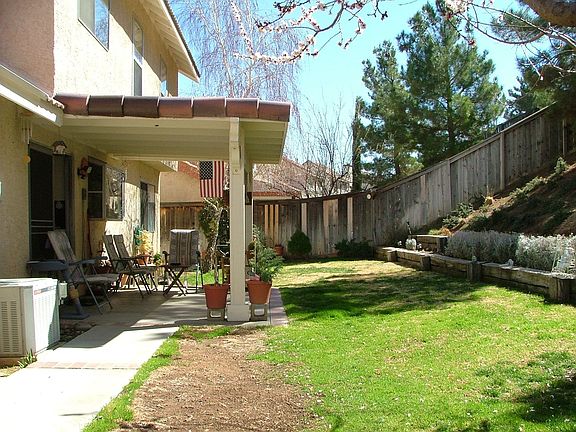 shady patio in the back