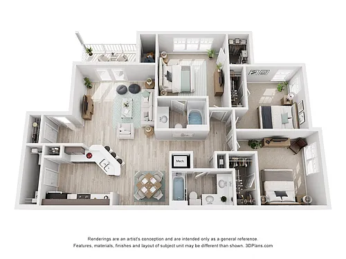 Floor plan Three Bedroom