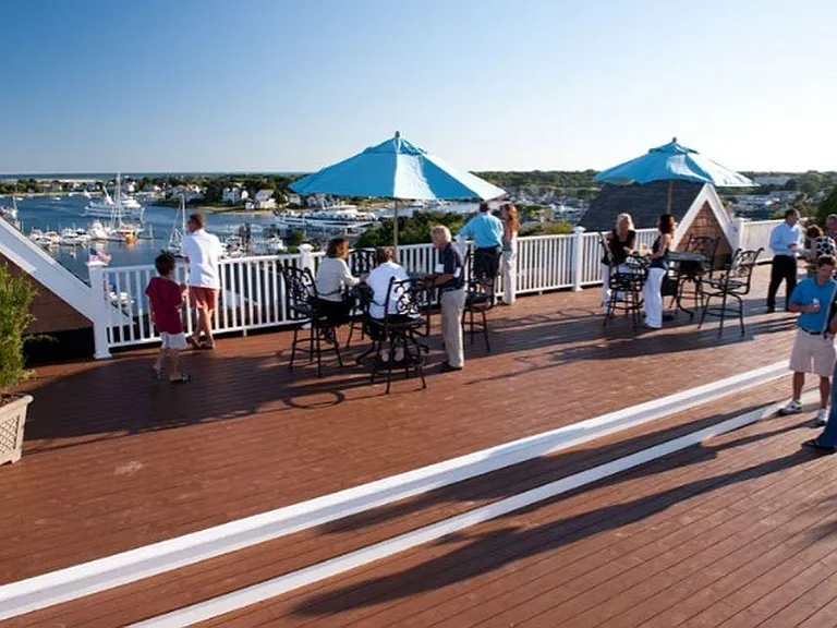 Roof deck gathering.