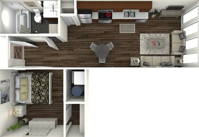570 square foot one bedroom, one bath apartment home 570 square foot one bedroom, one bath apartment home
