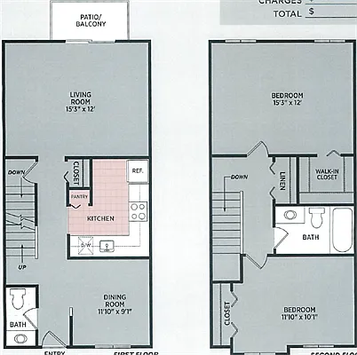 Floor plan Two Bedroom