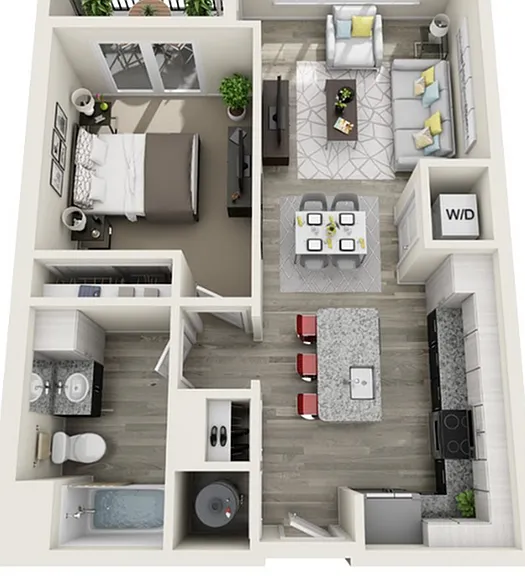 1F - 736 sqft 1F - 736 sqft