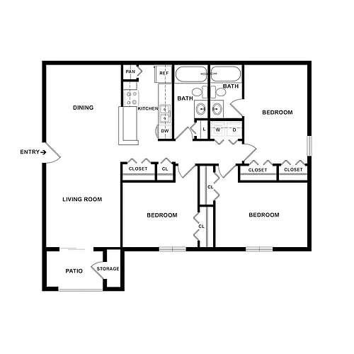 Floor plan Two Bedroom
