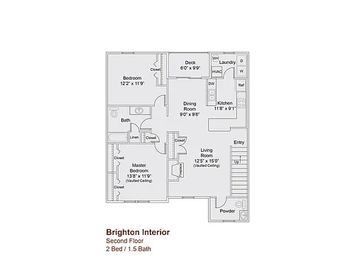Floor plan Brighton Interior 2nd floor