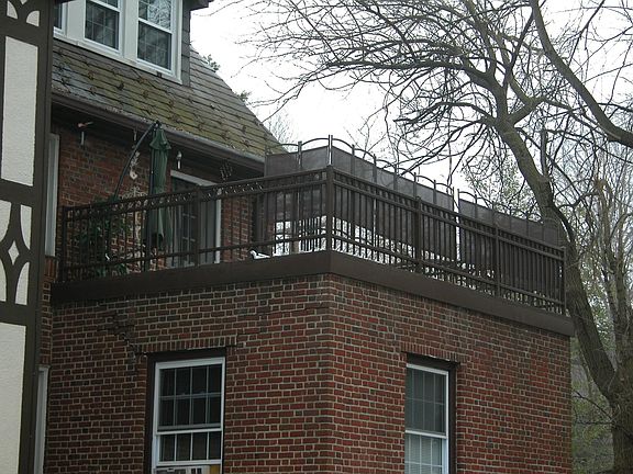 Exterior shot of the balcony.