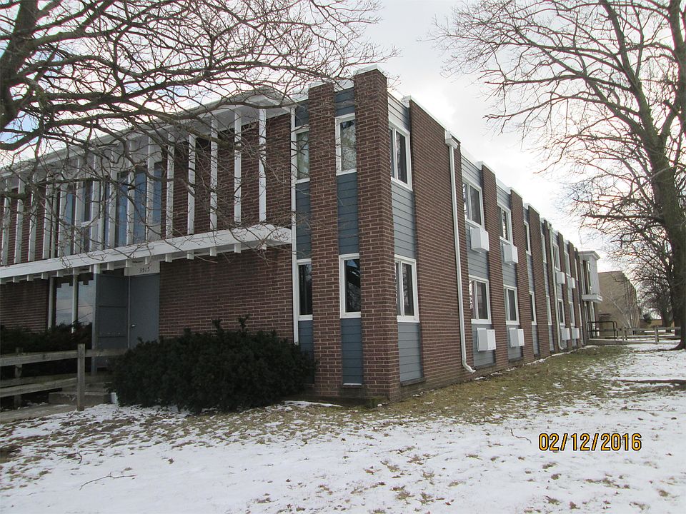 Front of apt building.