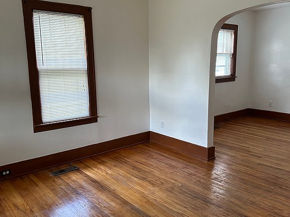 living room with dining room