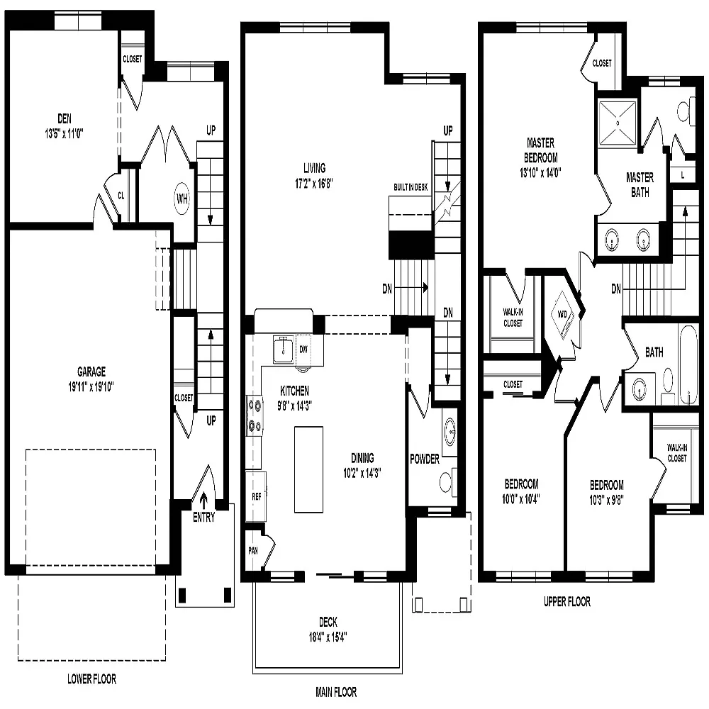 Floor plan Lancaster Townhome- Den