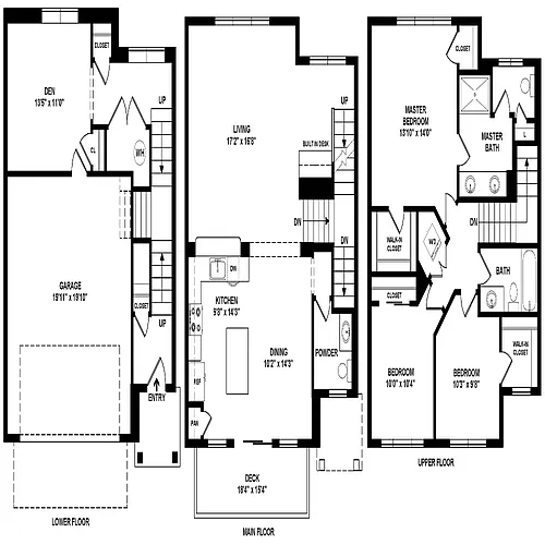 Floor plan Lancaster Townhome- Den