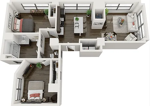 Floor plan 2 Bedroom