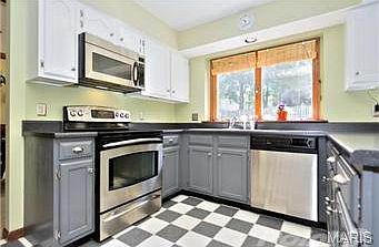 Stainless steel appliances and 2 kitchen pantries!