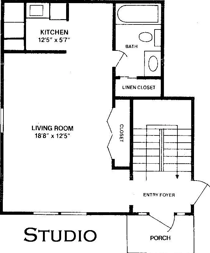 Studio, 450 sqft, $1,800 — Photo 3