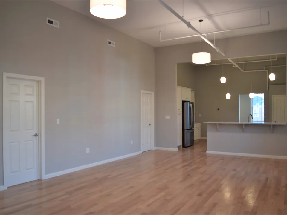 Living room and kitchen view