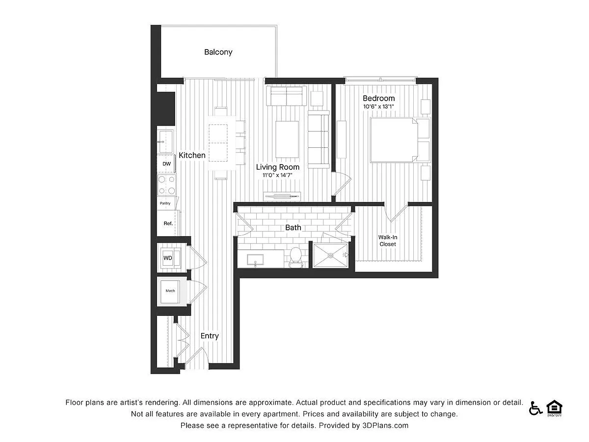 Floor plan 1E
