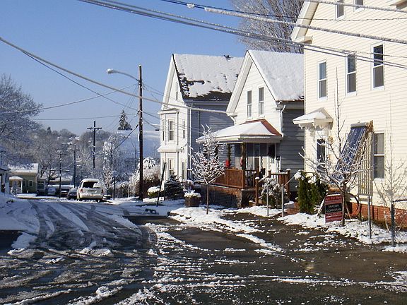 Looking down York St.