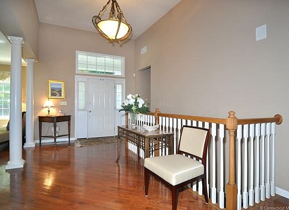 Foyer open to formal living...