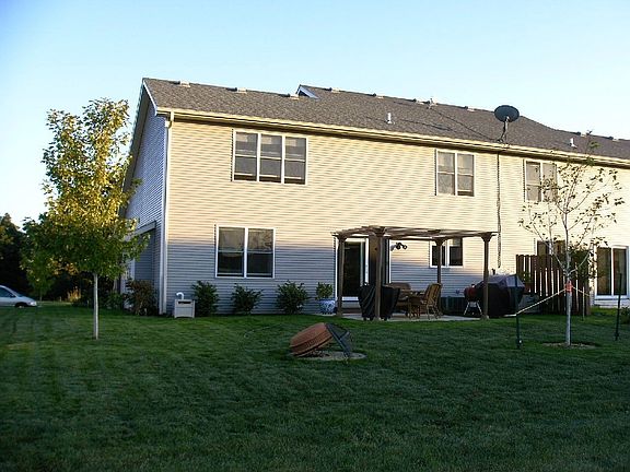 Back yard with fire pit