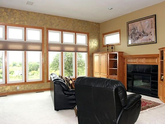 The long windows in the living room provide wonderful natural lighting.
