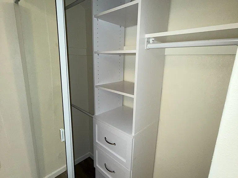 Shelving in the second bedroom suite