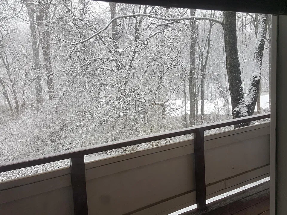 Room balcony view winter