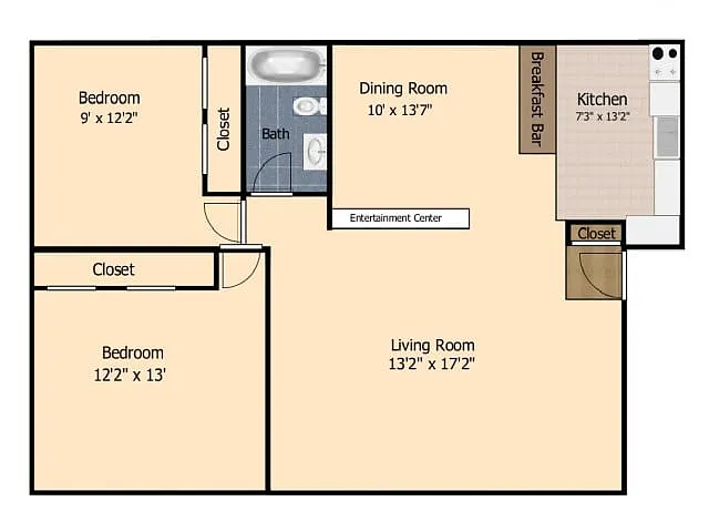 Floor plan 2 Bedroom