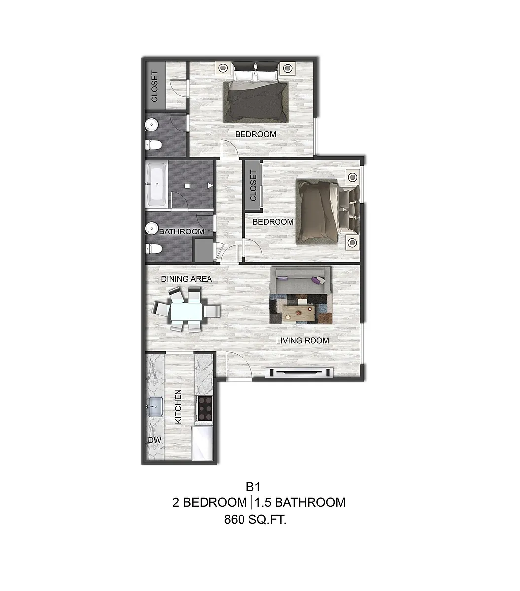 Floor plan 2X15