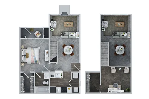 Floor plan Warner East W/ Loft