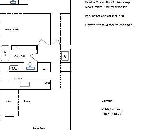 Unit layout. Not to scale.
It is longer