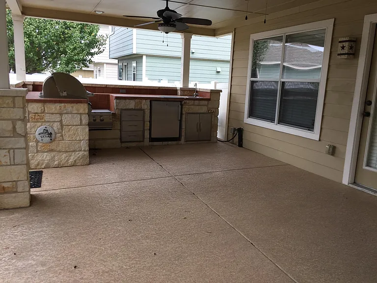 Full View of Covered Outdoor Kitchen/Patio