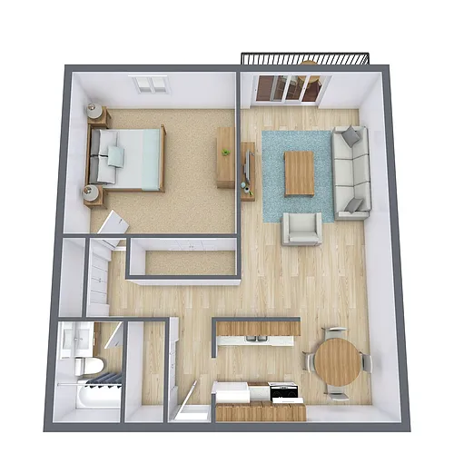 Floor plan One Bedroom 11A