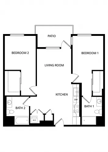 Floor plan Dignity - 2X2