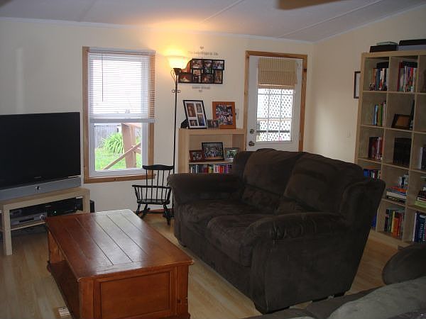 Living Room with new flooring