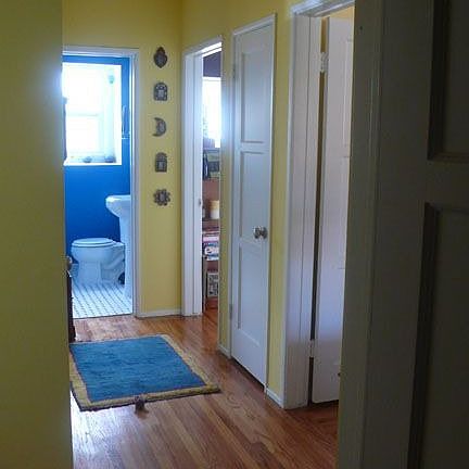 Hallway showing part of one of the bathrooms.