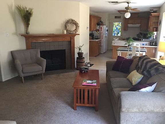 Living room with gas fireplace
