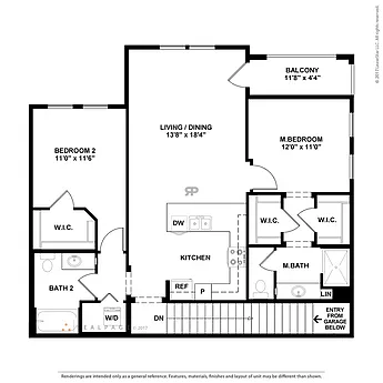 Floor plan TWO.4 W/ 2 Car Attached Garage