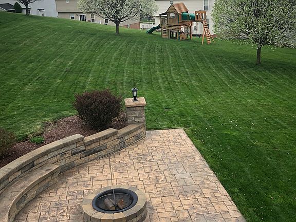 Large landscaped yard