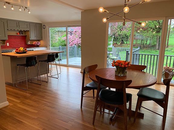 Dining room, kitchen to deck