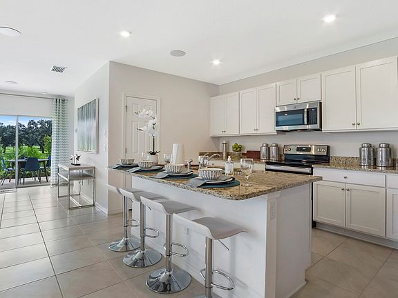 Breakfast bar in kitchen