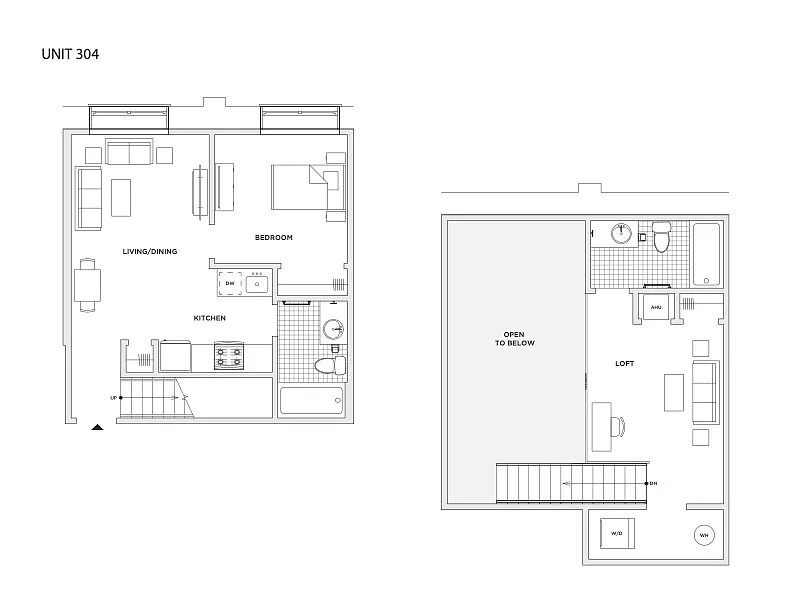 Floor plan 1 Bedroom plus Loft