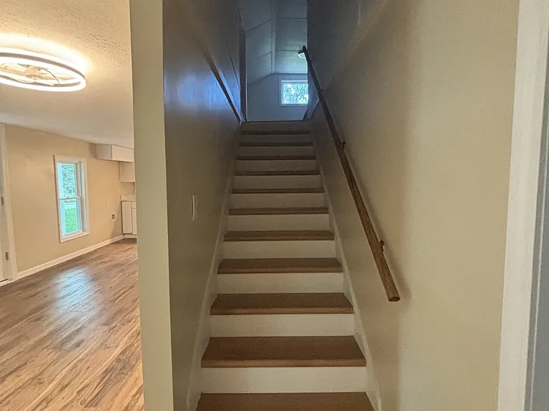 Stairs leading to bonus room