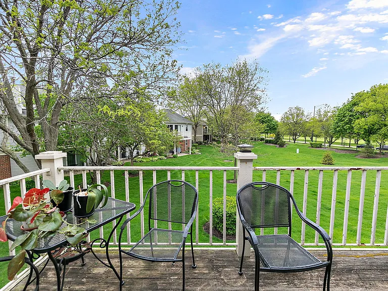 Balcony overlooking open area
