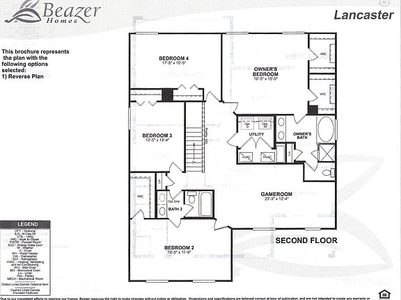 Lancaster Second Floor Plan