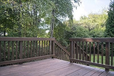 Great back deck for being outside! 